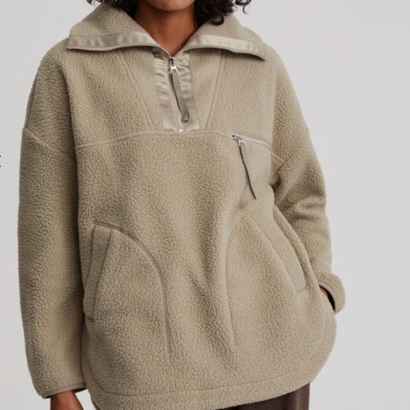 New VARLEY Daniel Oversized Fit Half Zip Pullover Seneca Rock Fleece Jacket NWT - Picture 4 of 12